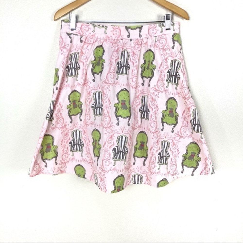Retrolicious chairs and puppies circle skater skirt